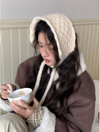 ニット毛糸イヤーマフ(フードタイプ)商品画像