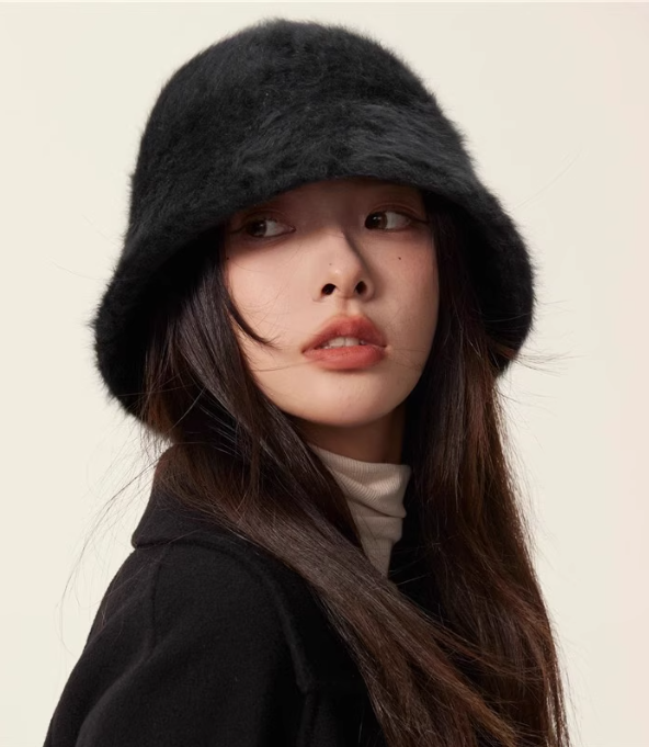 ファー素材バケットハット商品画像