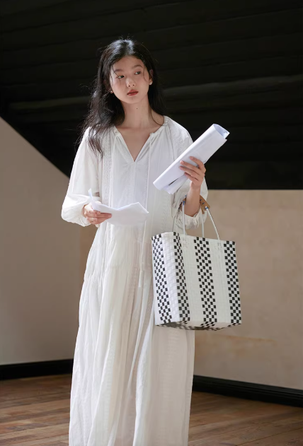 ナチュラルギャザーロングワンピース商品画像