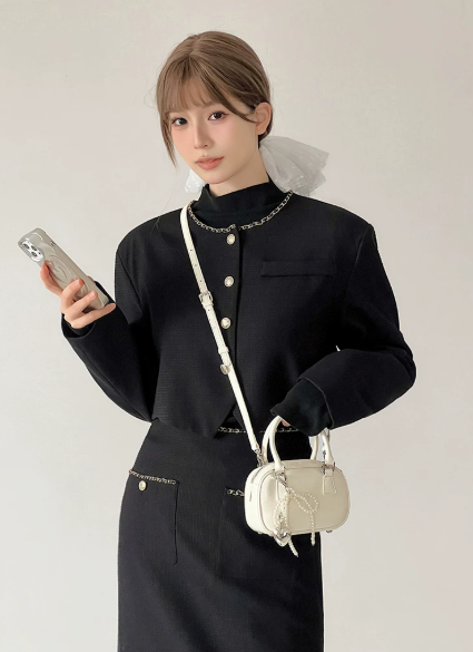 メタリックシルバー2WAYミニボウラーバッグ商品画像